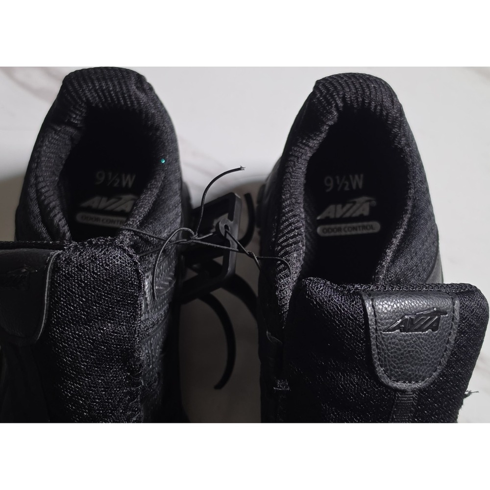 Avia Men's Low Top Lace-Up Athletic Sneaker Black Odor Control Rubber